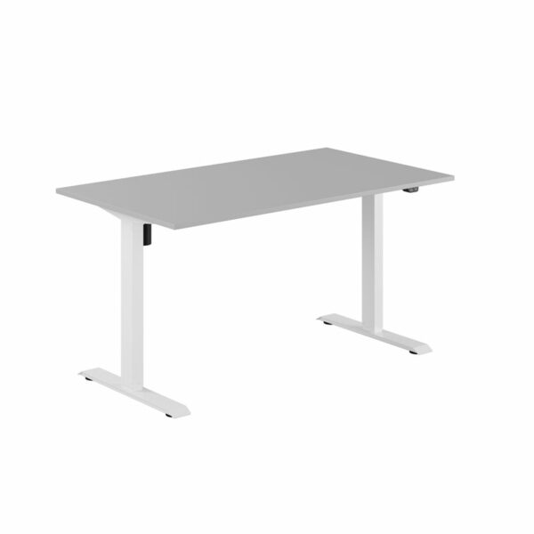 EASY Hæve/Sænkebord m/1 motor 140x80cm-EASY Hæve/Sænkebord m/1 motor 140x80cm  GRÅ-HVID