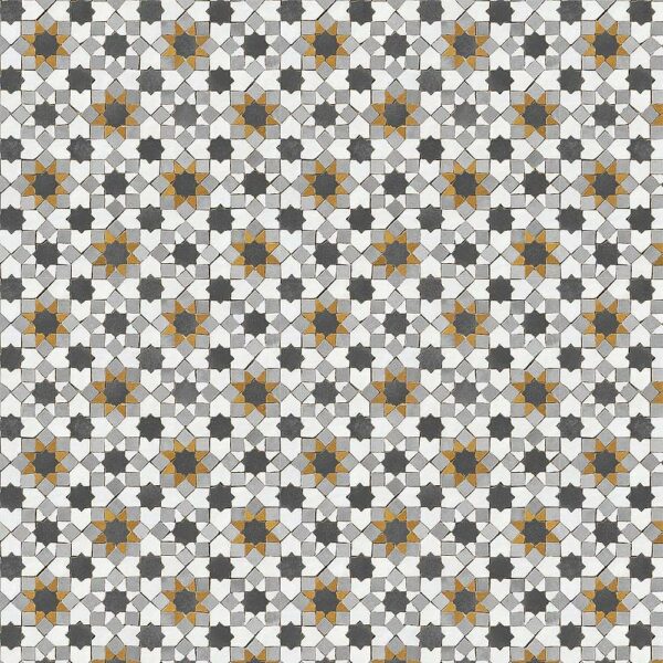 WERZALIT Bistro exclusive m.messingkant 70x70 cm-Bistro exclusive Fez hvid m. messingkant 70x70 cm