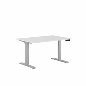 Premium Hæve/Sænkebord m/2 motorer 120x80cm-Premium Hæve/Sænkebord m/2 motorer 120x80cm  HVID -GRÅ