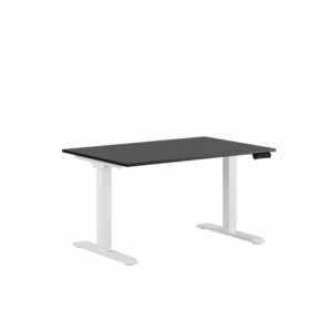Premium Hæve/Sænkebord m/2 motorer 120x80cm-Premium Hæve/Sænkebord m/2 motorer 120x80cm  SORT -HVID