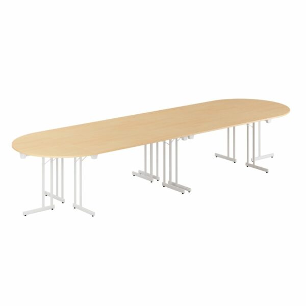 Konferencebord - 400x120cm - Sammenklappeligt bord-Konference Style - 400x120cm - BØG-HVID