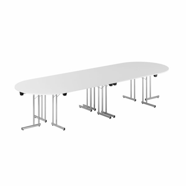 Konferencebord - 360x120cm - Sammenklappeligt bord-Konference Style - 360x120cm - HVID-KROM