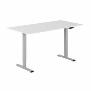 ECO Hæve/Sænkebord manuelt 160x80cm-ECO Hæve/Sænkebord manuelt 160x80cm  HVID-GRÅ