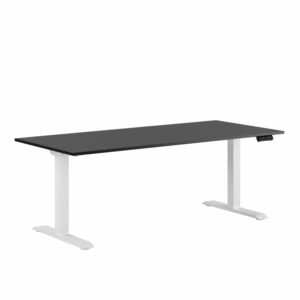 Premium Hæve/Sænkebord m/2 motorer 180x80cm-Premium Hæve/Sænkebord m/2 motorer 180x80cm  SORT -HVID