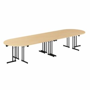 Konferencebord - 400x120cm - Sammenklappeligt bord-Konference Style - 400x120cm - BØG-SORT