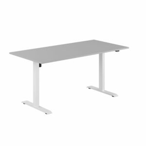 EASY Hæve/Sænkebord m/1 motor 160x80cm-EASY Hæve/Sænkebord m/1 motor 160x80cm  GRÅ-HVID