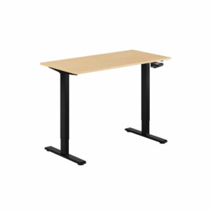ECO Hæve/Sænkebord manuelt 120x60cm-ECO Hæve/Sænkebord manuelt 120x60cm  BØG-SORT