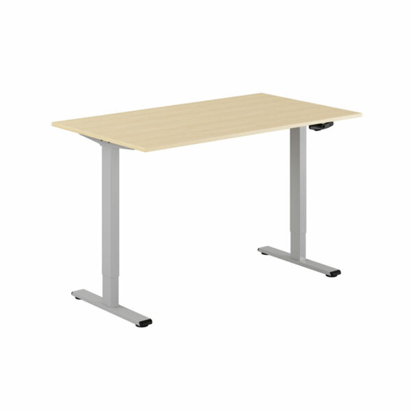 ECO Hæve/Sænkebord manuelt 140x80cm-ECO Hæve/Sænkebord manuelt 140x80cm  BIRK-GRÅ