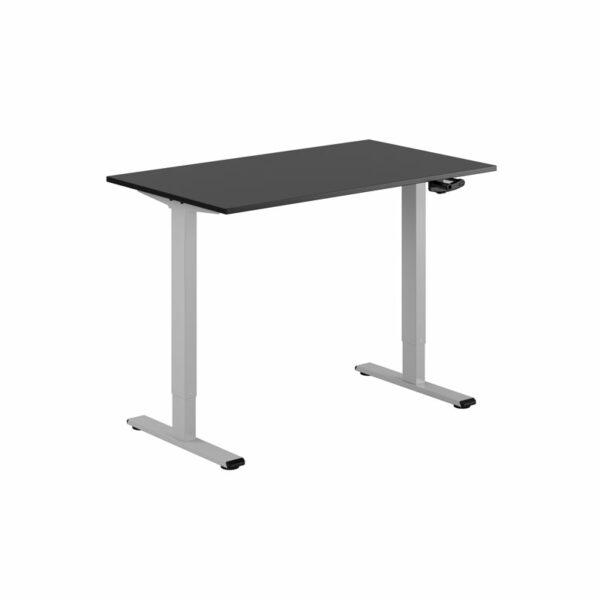 ECO Hæve/Sænkebord manuelt 120x70cm-ECO Hæve/Sænkebord manuelt 120x70cm  SORT-GRÅ