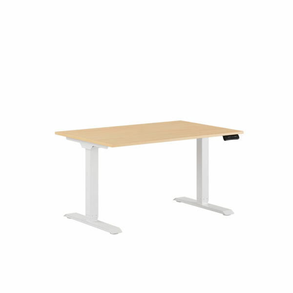 Premium Hæve/Sænkebord m/2 motorer 120x80cm-Premium Hæve/Sænkebord m/2 motorer 120x80cm  BIRK -HVID