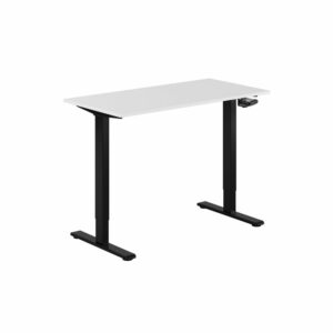ECO Hæve/Sænkebord manuelt 120x60cm-ECO Hæve/Sænkebord manuelt 120x60cm  HVID-SORT