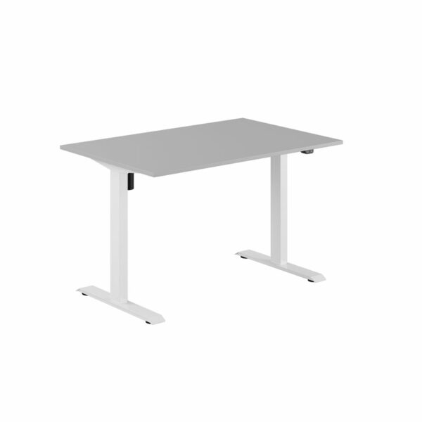 EASY Hæve/Sænkebord m/1 motor 120x80cm-EASY Hæve/Sænkebord m/1 motor 120x80cm  GRÅ-HVID