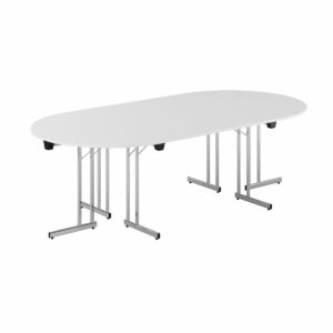 Konferencebord - 240x120cm - Sammenklappeligt bord-Konference Style - 240x120cm - HVID-KROM