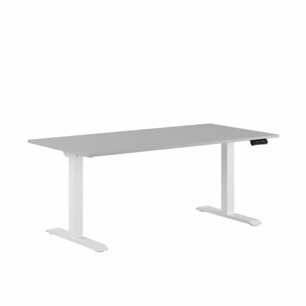 Premium Hæve/Sænkebord m/2 motorer 160x80cm-Premium Hæve/Sænkebord m/2 motorer 160x80cm  GRÅ -HVID