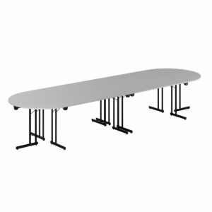 Konferencebord - 400x120cm - Sammenklappeligt bord-Konference Style - 400x120cm - GRÅ-SORT