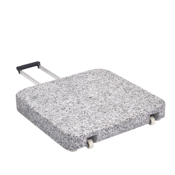 Granitfot med hjul 55x55x9cm 55kg