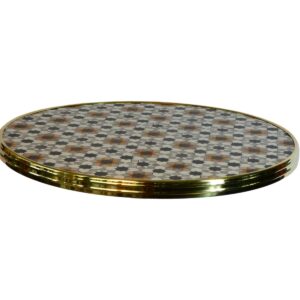 WERZALIT- Bistro exclusive m. messingkant Ø60-