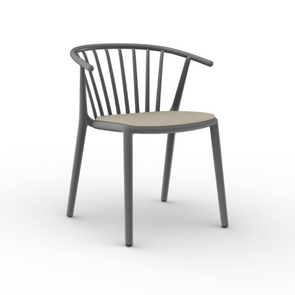 Woody plaststol med armlener og polstring - Bilde 4