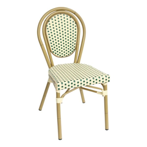 Paris - Caféstol - Flettet - Grønn-beige