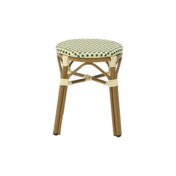 Paris Taburett - Flettet - Grønn-beige