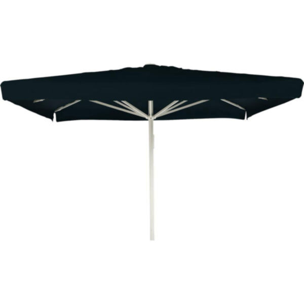 Kjempeparasol 4x4m m/friskant - NY - Svart