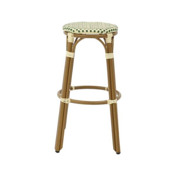 Paris Barstol - Flettet - Grønn-beige