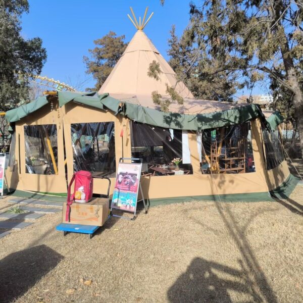 Sider til Teepee 8x8m, transparent PVC (Sett av 3 sider) - Bilde 2