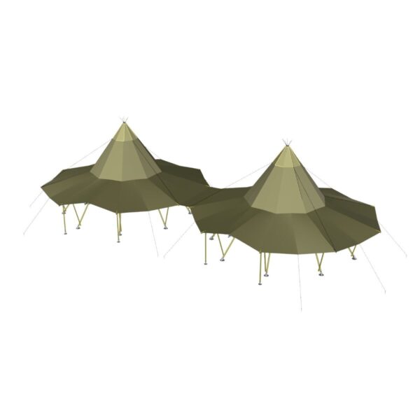 Samlestykke Teepee 8x8m Canvas - Bilde 4