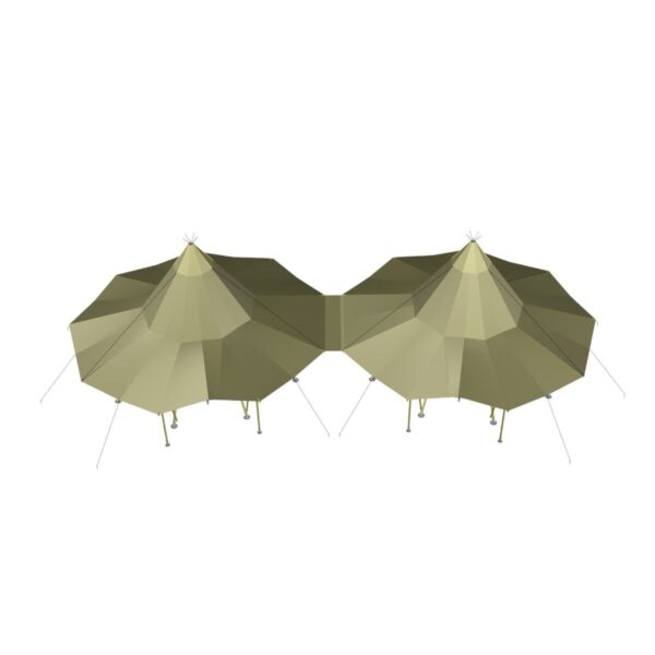 Samlingsstykke Teepee 8x8m Lær - Khaki