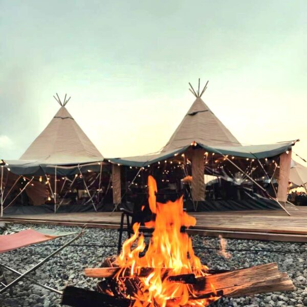 Samlestykke Teepee 8x8m Canvas - Bilde 2