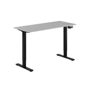 ECO Hæve/Sænkebord manuelt 140x60cm-ECO Hæve/Sænkebord manuelt 140x60cm  GRÅ-SORT