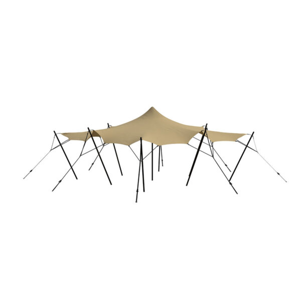 Stretch telt 6x6m - SAND - Komplett - Sand