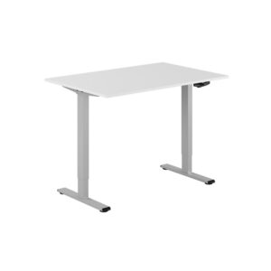 ECO Hæve/Sænkebord manuelt 120x80cm-ECO Hæve/Sænkebord manuelt 120x80cm  HVID-GRÅ