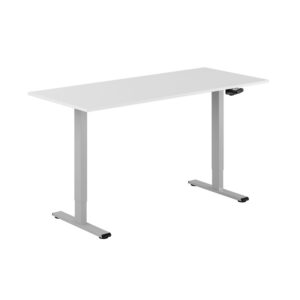 ECO Hæve/Sænkebord manuelt 160x70cm-ECO Hæve/Sænkebord manuelt 160x70cm  HVID-GRÅ