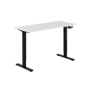 ECO Hæve/Sænkebord manuelt 140x60cm-ECO Hæve/Sænkebord manuelt 140x60cm  HVID-SORT