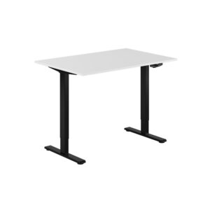 ECO Hæve/Sænkebord manuelt 120x80cm-ECO Hæve/Sænkebord manuelt 120x80cm  HVID-SORT
