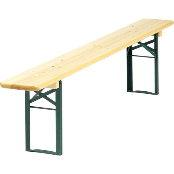 Brau Bænk 220x25 cm-Brau Bænk 220x25 cm - NATUR m. grøn stel