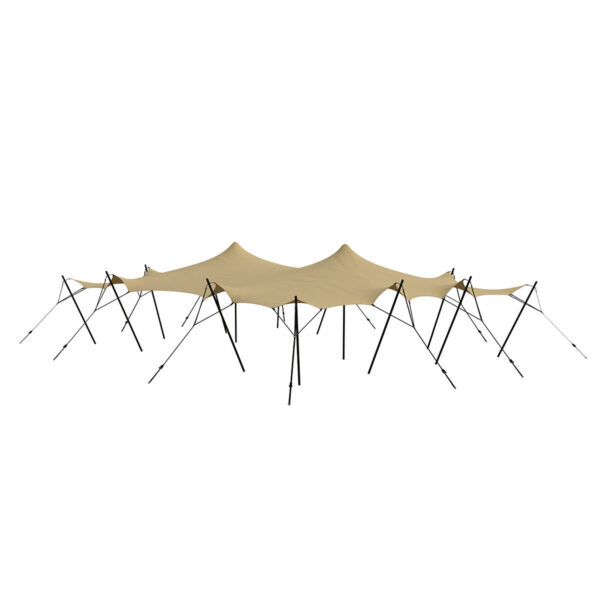 Stretch telt 9x9m - SAND - komplett - Sand
