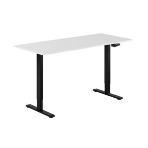 ECO Hæve/Sænkebord manuelt 160x70cm-ECO Hæve/Sænkebord manuelt 160x70cm  HVID-SORT