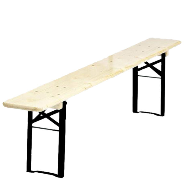 Brau Bænk 220x25 cm-Brau Bænk 220x25 cm - NATUR m. sort stel