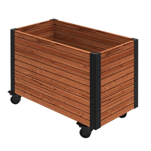 Cubic Blomsterkasse m/hjul ThermoWood® - Bilde 2