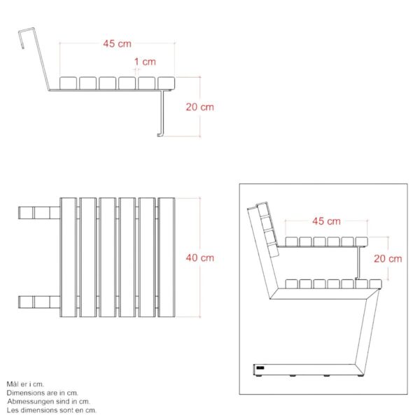 Relax Benk inkl. hengende bord ThermoWood® - Bilde 3