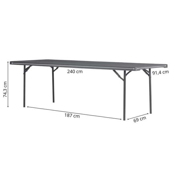 Zown New Classic - sammenleggbord XXL 240x90 cm - Bilde 2