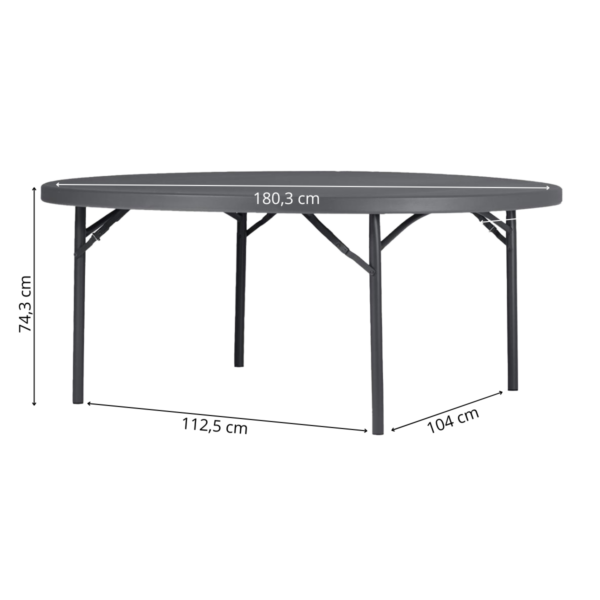 Zown New Classic – rundt klappbord Planet Ø180 cm - Bilde 2
