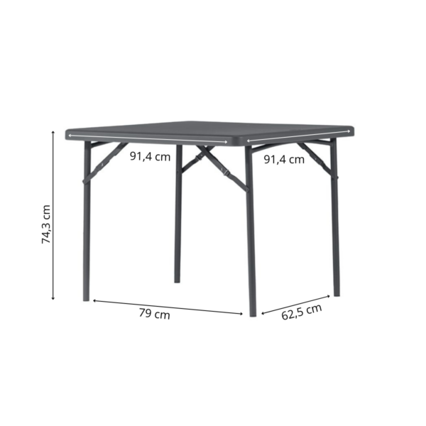 Zown New Classic - klappbord XXL 90x90 cm - Bilde 2