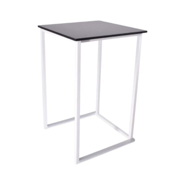 Square Ståbord 70x70cm - Hvit-svart