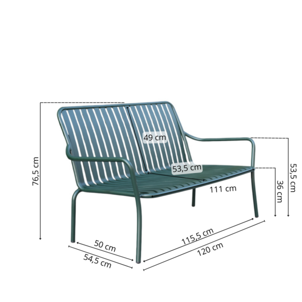 Lounge-sofa i metall, stapelbar - Bilde 4