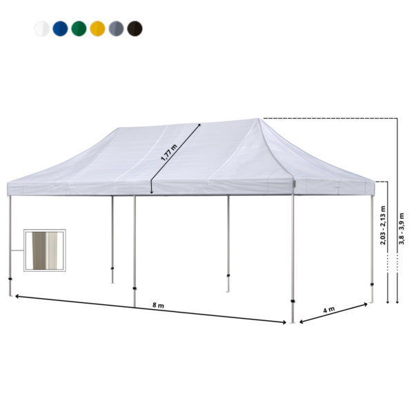 Quick-up telt Komplet 4x8m Premium - Bilde 3