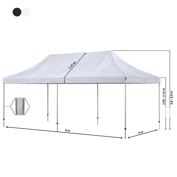 Quick-up telt Komplet 4x8m HEXA Heavy Duty - Bilde 3