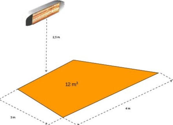 Infrarød varmelampe 1500w - Bilde 3